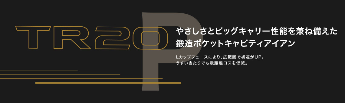 TR20 P やさしさとビッグキャリー性能を兼ね備えた鍛造ポケットキャビティアイアン